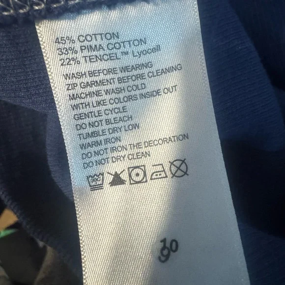 Big & Tall Tobago Bay Tommy Bahama Half-Zip Lightweight Sweatshirt Pull Over XXL - Picture 7 of 7